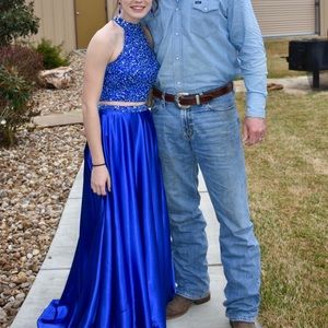 2 piece Blue Prom dress size 6